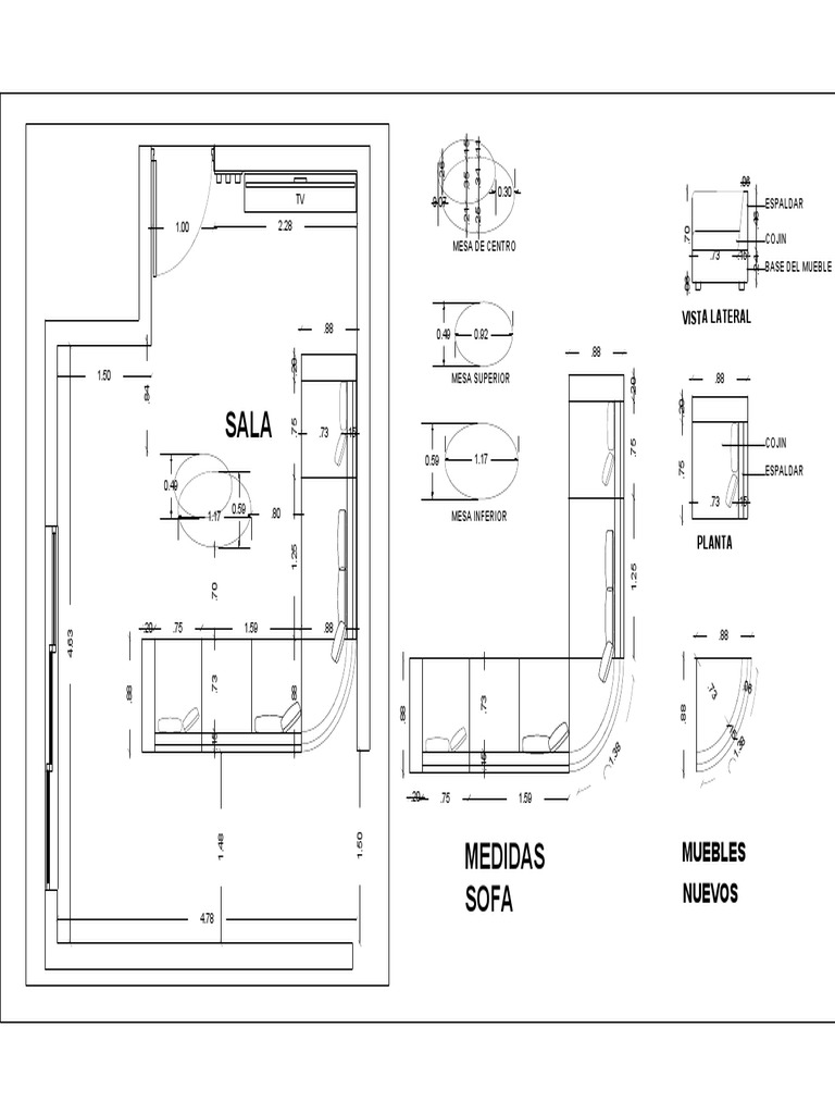 Tabla De Medidas De Muebles Buscar Con Google Floor Plans Diagram