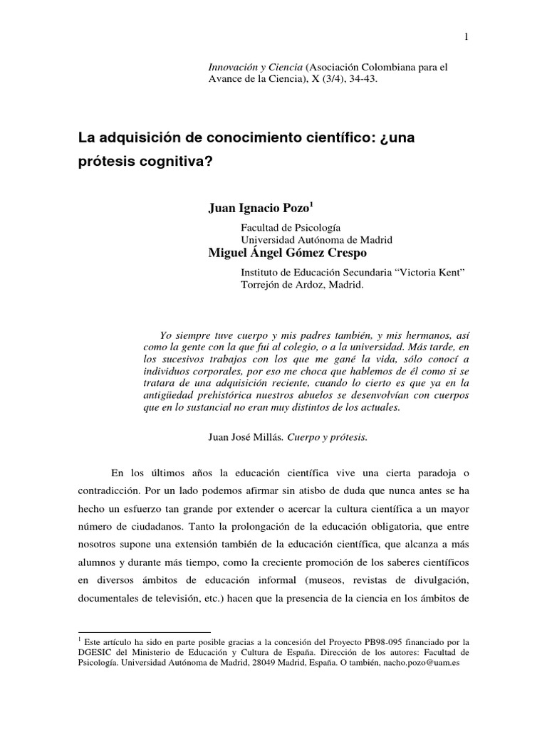 Crisis en la Educación Científica Actual | PDF | Conocimiento | Aprendizaje