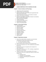 Course Outline Human Reproduction