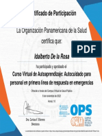 Autocuidado para Personal en Primera Línea de Respuesta en Emergencias-Certificado Del Curso 2549538