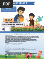 Bahan Ajar Ipa Kelas 3 Sd Ciri Ciri Makhluk Hidup Pdf