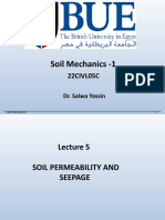 Lecture 5 - 22CIVIL05C - Soil Permeability and Seepage