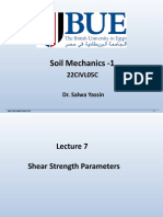 Lecture 7 - 22CIVIL05C - Shear Strength Parapeters