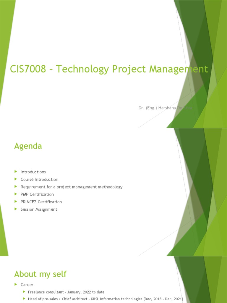 Technology Project Management Course Overview | PDF | Project ...