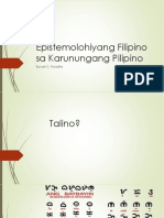 Epistemolohiyang Filipino Sa Karunungang Pilipino