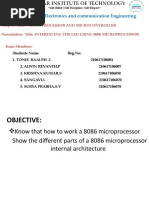 Interfacing The Led Using 8086 Microprocessor