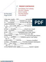 Present Simples Vs Present Continuous Basic Worksheet