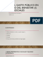 Tema 5. El Gasto Pã Blico en El Estado Del Bienestar (I) - Gastos Sociales