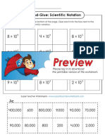 Scientific Notation Cut and Glue