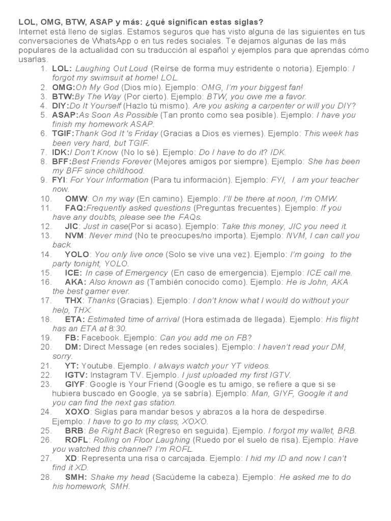 Abreviaturas Lol en Ingles PDF