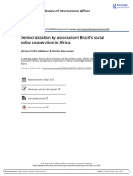 Democratization by Association? Brazil's Social Policy Cooperation in Africa