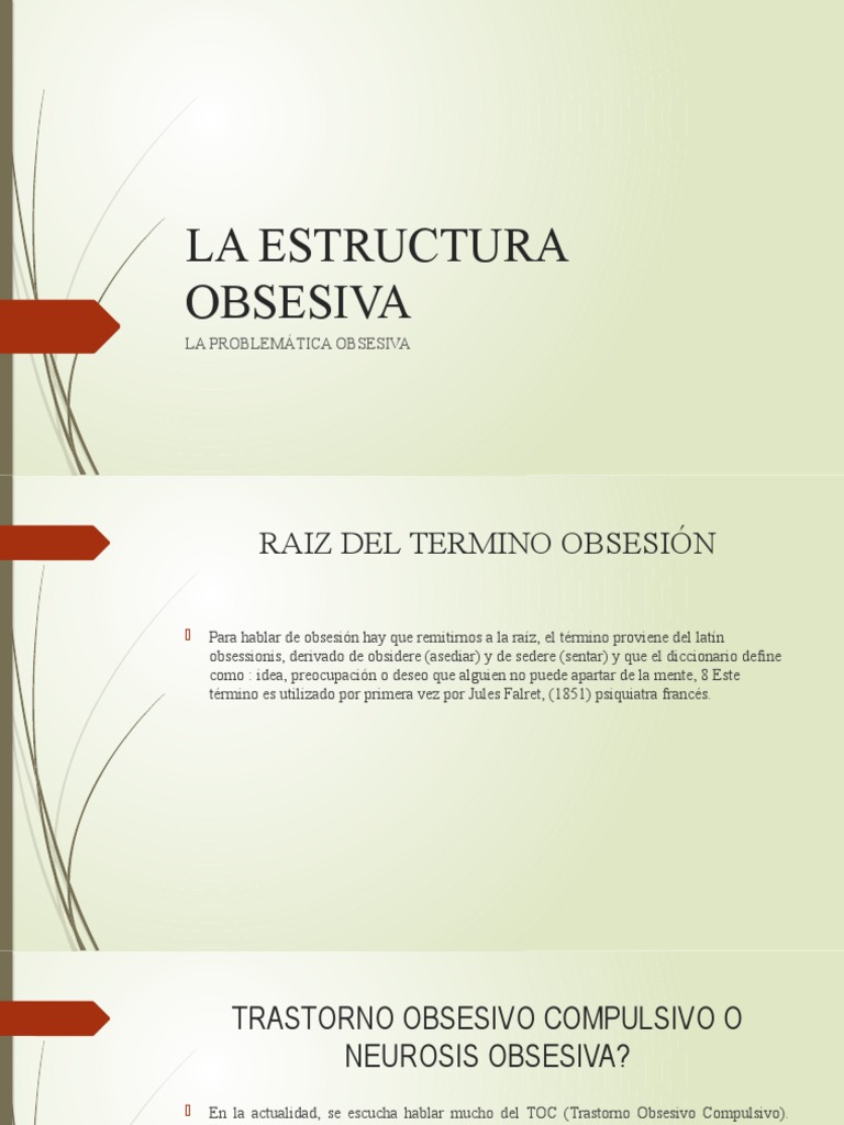 La Estructura Obsesiva | PDF | Desorden obsesivo compulsivo | Medicina ...