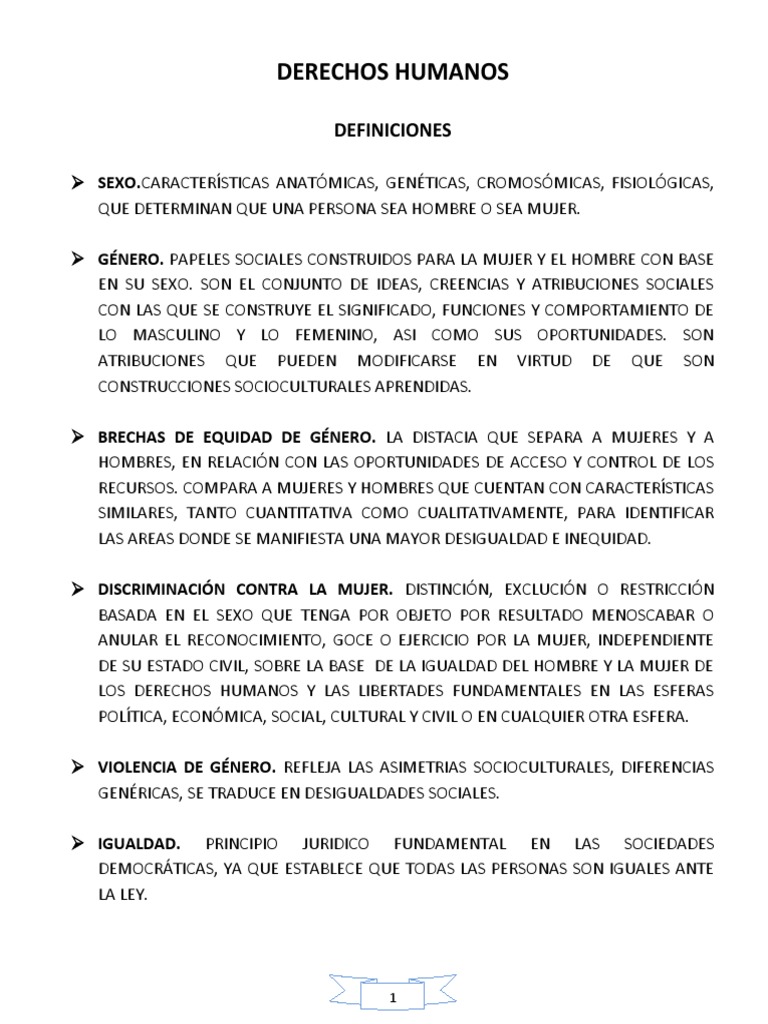 D.H. Completo | PDF | La violencia contra las mujeres | Igualdad de género
