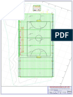 Diseño de campo deportivo multiuso con césped sintético