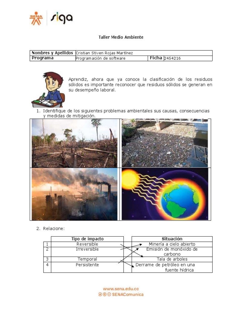 Taller de Medio Ambiente | Descargar gratis PDF | Residuos | Reciclaje