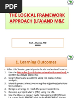 The Logical Framework Approach and M&e