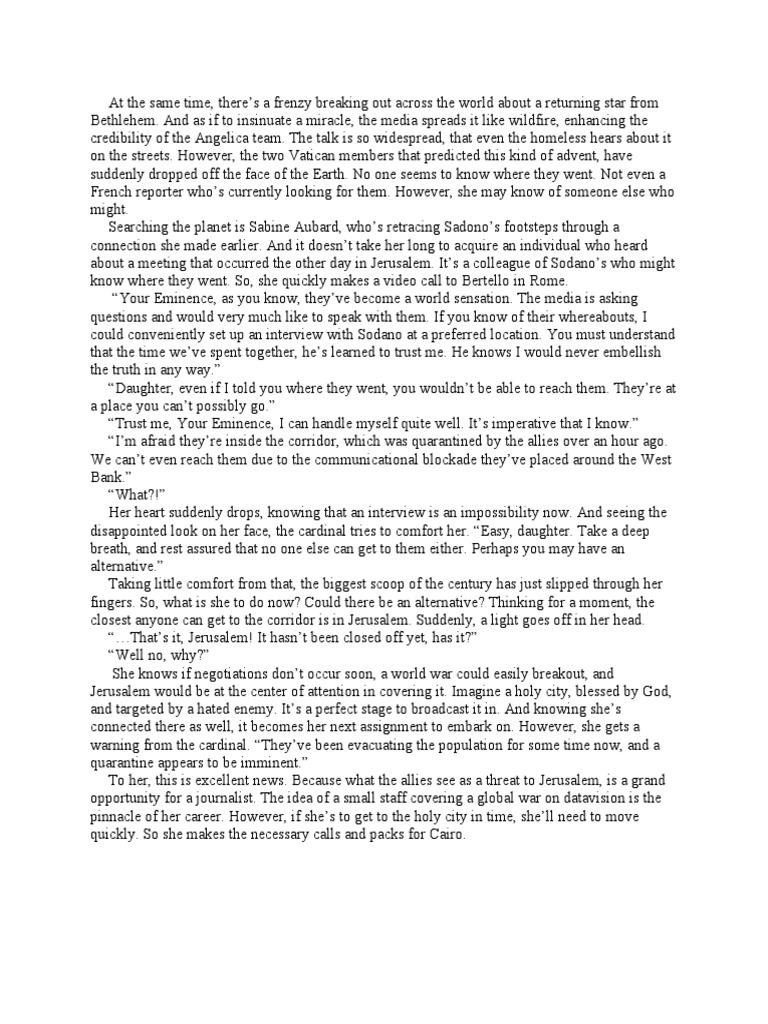 Which Description Of The Excerpt Is Correct