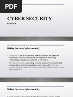 Cyber Security Lesson 1