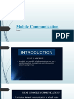 Mobile Communication Lesson 1