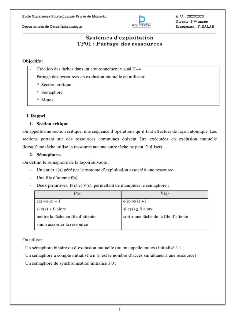 TP 01 | PDF | Logiciel système | Architecture (Informatique)