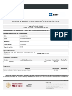 Acuse de Movimientos de Actualización de Situación Fiscal