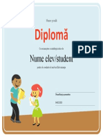 Diplomă: Nume Elev/student