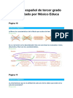 Libro de Espanol de Tercer Grado Contestado Por Mexico Educa