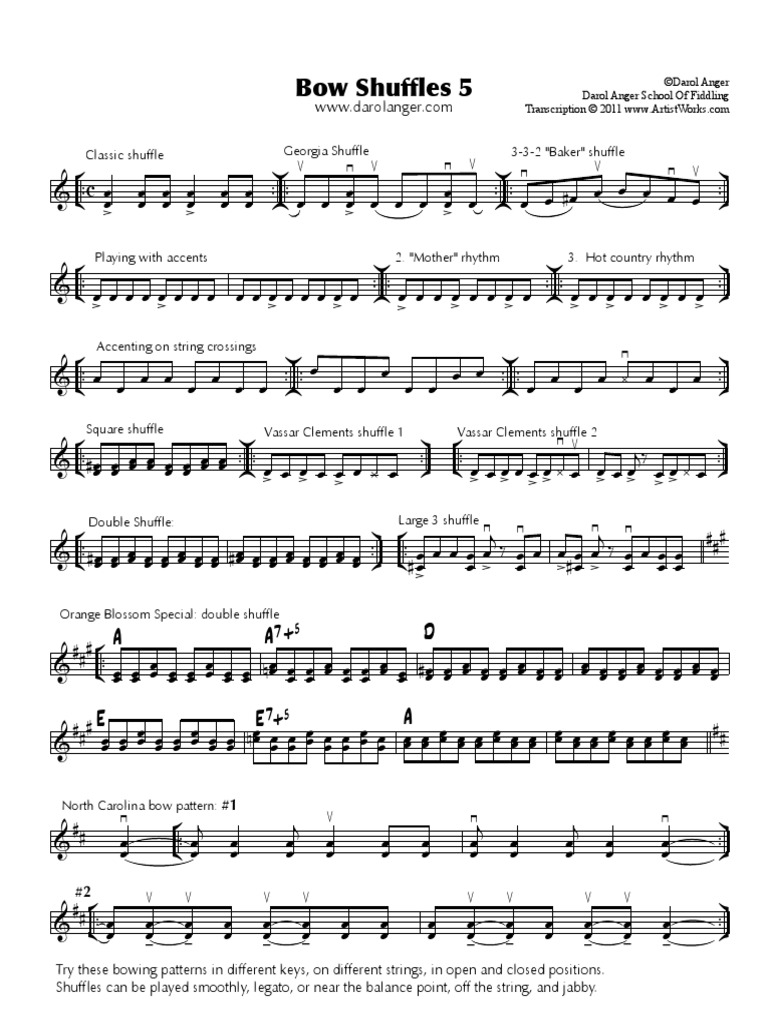 Shuffle Bowings Violin | PDF