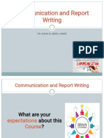 LECTURE 1 Communication and Report Writing