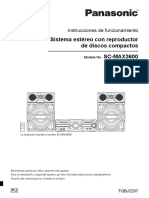 Sistema Estéreo Con Reproductor de Discos Compactos SC-MAX3600 SC-AKX930 SC-AKX730