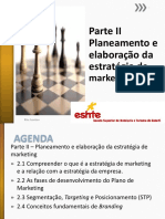 Parte II Planeamento e Elaboração Da Estratégia De: Marketing