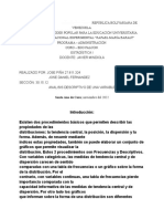 Análisis Descriptivo de Una Variable Unidad 2 - Jose Piña - Jose Daniel Fernandez Sección 301512
