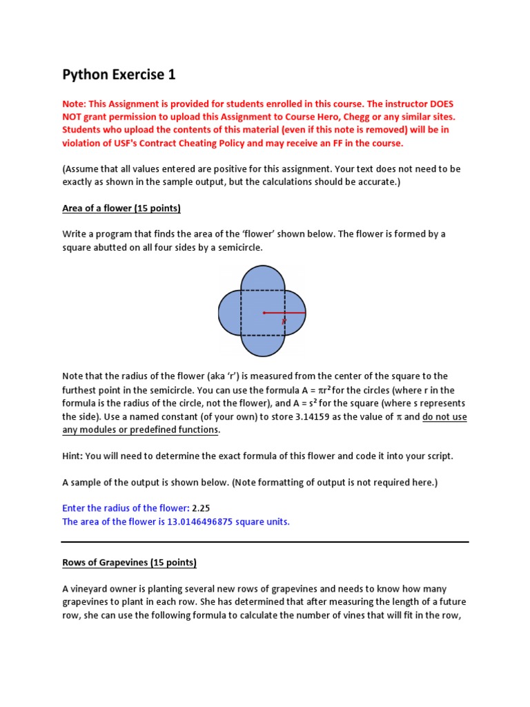 Python Exercise 1 (Spring 2023) | PDF | Sphere | Volume