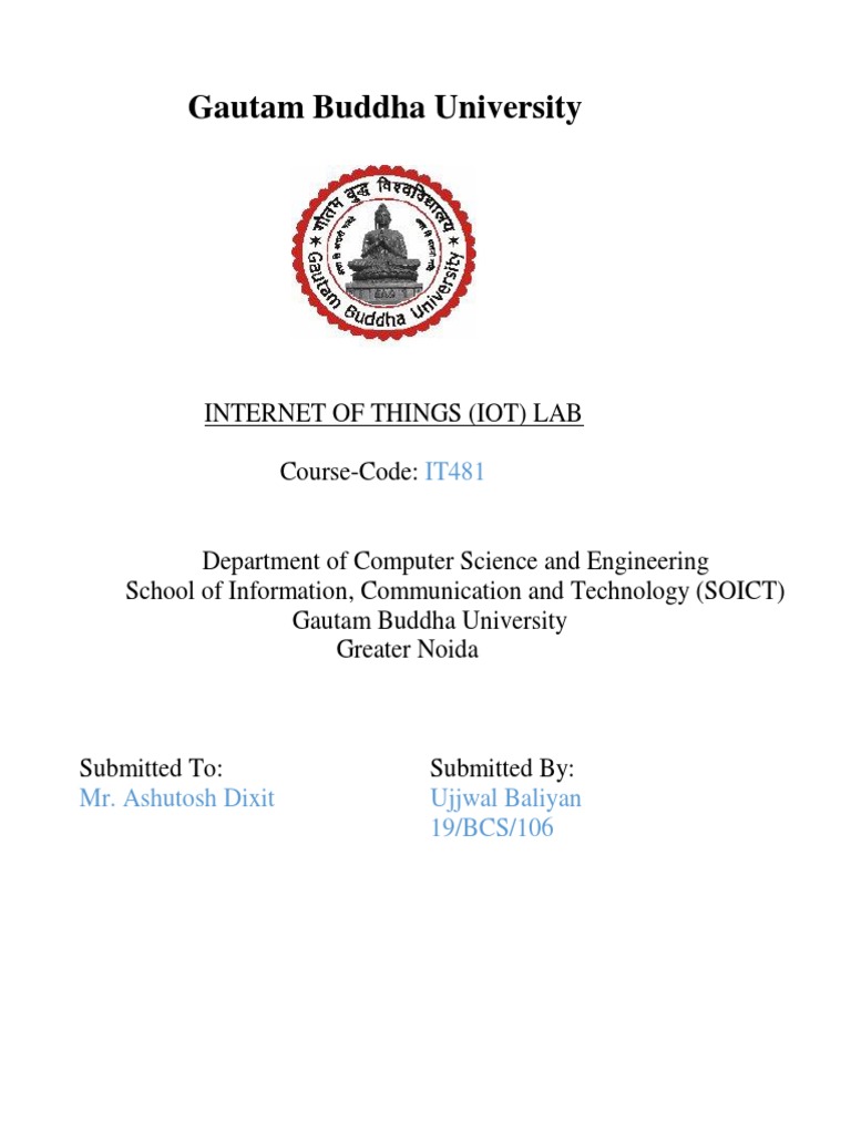 It 481 Iot Manual Pdf Computer Network Computer Networking