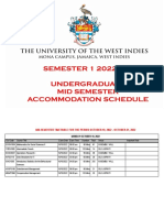 Semester 1 Mid Sem Exams Accommodation Schedule