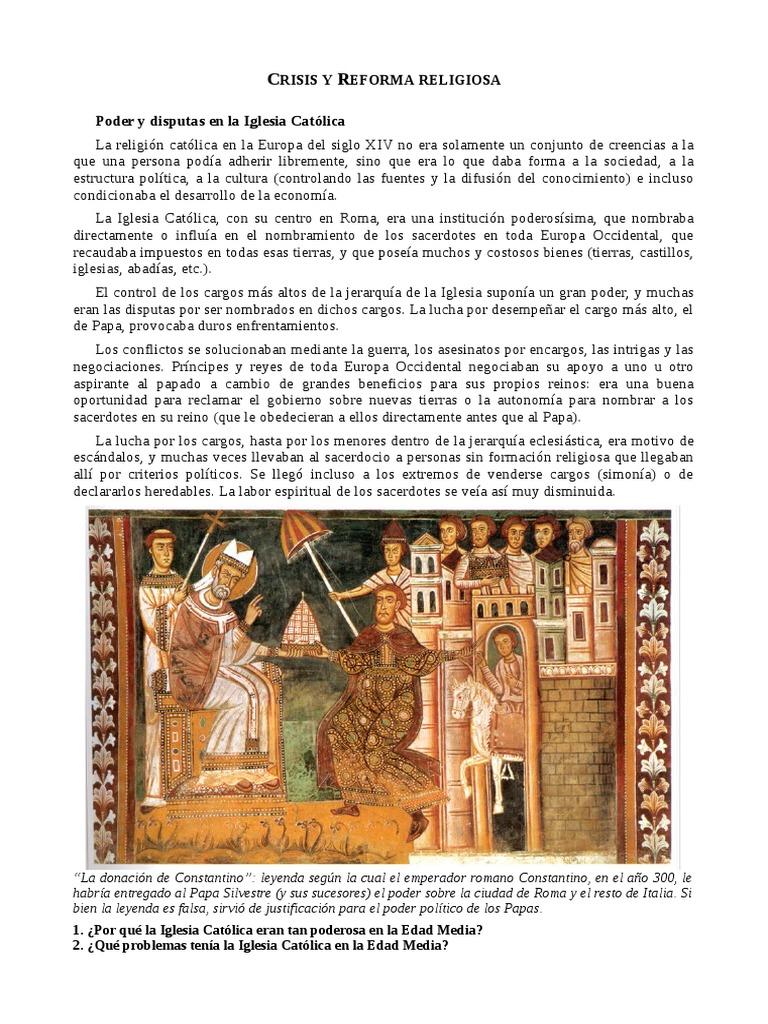 Crisis y Reforma en la Iglesia Católica | PDF | Martin Luther | Iglesia ...