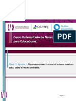 Clase 7 - Apunte 1:: Sistemas Motores I - Como El Sistema Nervioso Actúa Sobre El Medio Ambiente