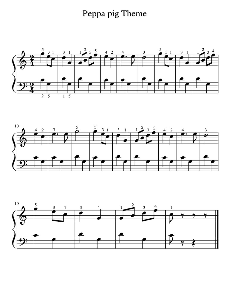 Peppa Pig Theme | PDF