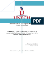 Actividad 3. Las Aportaciones de La Ciencia Al Concepto Del Hombre y El Relato de La Escritura de La Creación. (Reporte de Lectura) - NGP