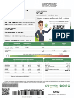 CFE Factura Energía Eléctrica 192 Pesos