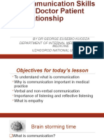 Communication Skills and Doctor Patient Relationship