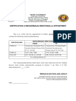 CS Form No. 3 Certificate of Erasures Alteration