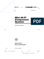 Mini Hi-Fi Component System: MHC-DX70 MHC-DX50/RG80