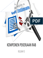 Kuliah 5, Komponen Pekerjaan Rab PDF