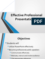 Effective Professional Presentation Skills