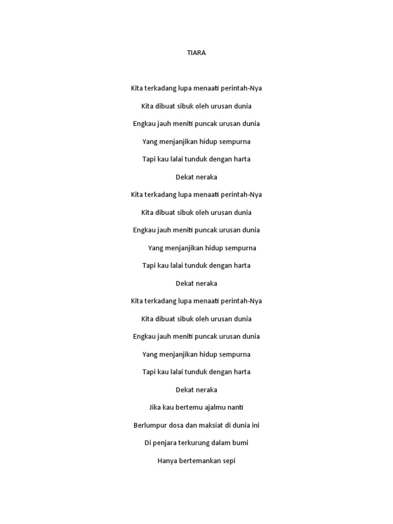 Tiara Versi Sholawat PDF