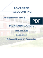 Advanced Accounting: Assignment No 2
