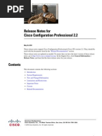 Release Notes for Cisco Configuration Professional 2.2 Release Notes