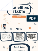 Q1 Aralin 1 Mga Uri NG Teksto Unang Bahagi