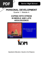 PersonalDevelopment - Q1 - Mod 4 - Coping With Stress in MiddleLate Adolescence - v5